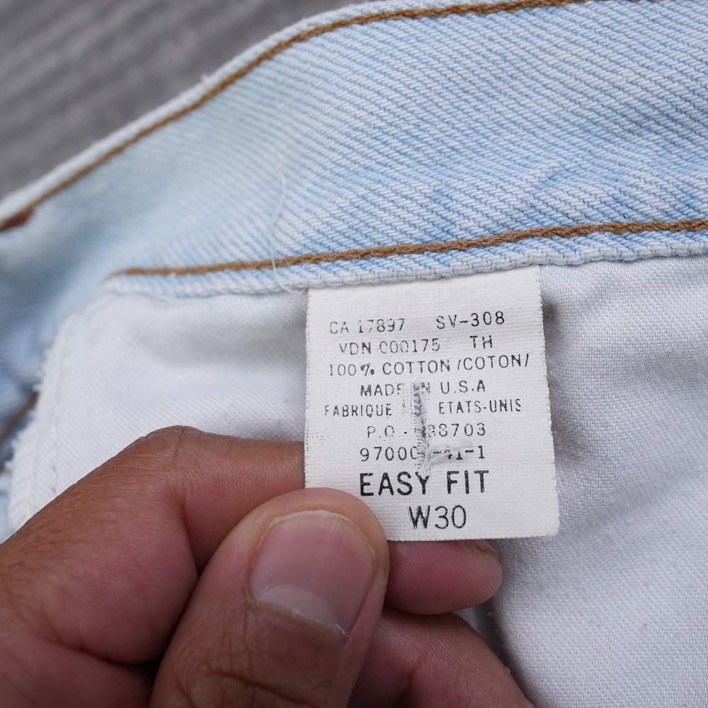 Vintage Gap Easy Fit Denim Shorts Mens 30 (29x9) Light Blue Made in USA Cotton - Picture 9 of 10